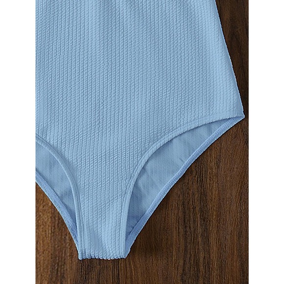 Boho Criss Cross Push Up One Piece Swimsuit green - Picture 9 of 11